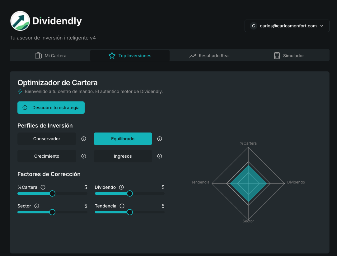 Optimizador de Cartera Dividendly